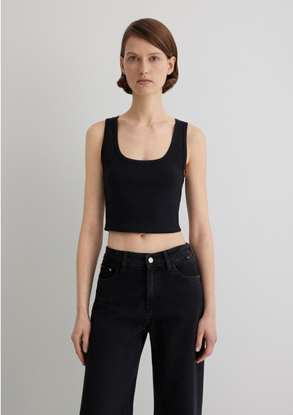 Siya Basic Crop Tişört 1613071-900