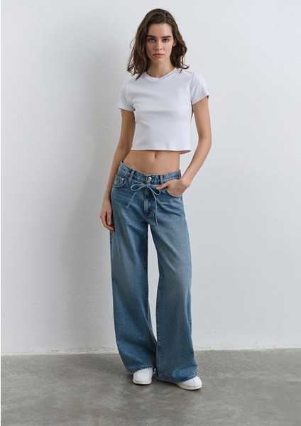 Windy Extra Loose Koyu Mavi Jean Pantolon 1012626-90559