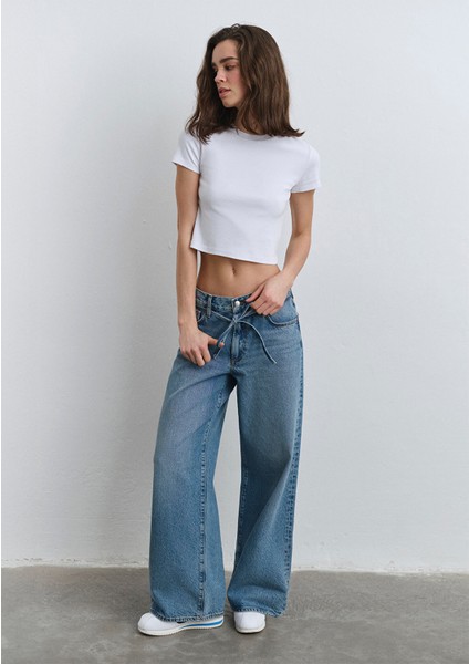Windy Extra Loose Koyu Mavi Jean Pantolon 1012626-90559