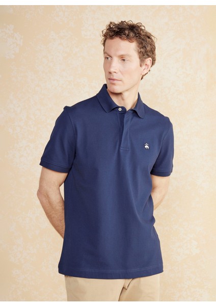 Polo Yaka Lacivert Erkek T-Shirt BBSS25MTS010