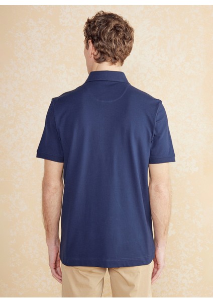 Polo Yaka Lacivert Erkek T-Shirt BBSS25MTS010 indirimleri
