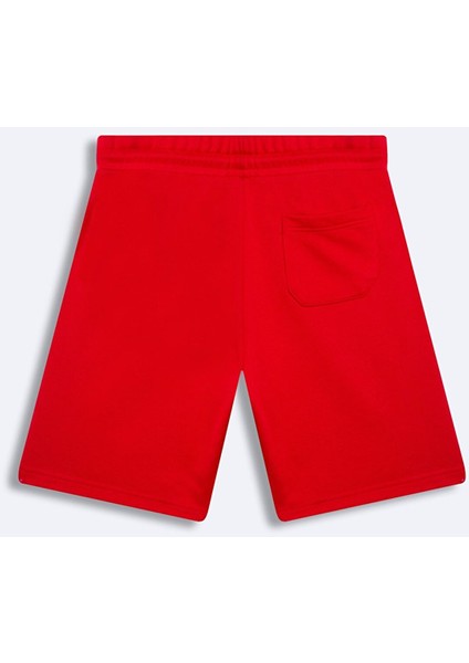 Erkek Basıc Fermuarlı Baskılı Kırmızı Şort fiyatları
