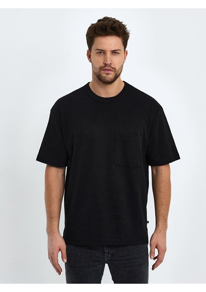 Erkek Loose Siyah T-shırt fiyatları