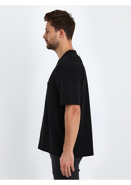 Erkek Loose Siyah T-shırt fırsatları