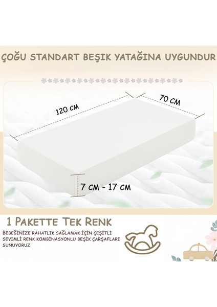 | Pamuk Penye Beyaz Bebek Lastikli Çarşaf,anne Yanı Çarşafı,kreş Bebek Yatağı Çarşafı 60 x 120 cm modelleri