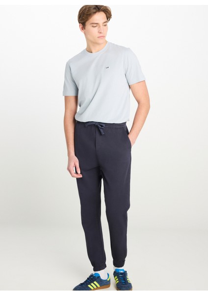 Lastikli Bel Lastikli Paça Lacivert Erkek Pantolon MLM04009410 Jogger Örme Pantolon