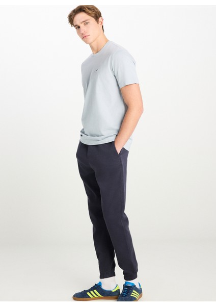 Lastikli Bel Lastikli Paça Lacivert Erkek Pantolon MLM04009410 Jogger Örme Pantolon