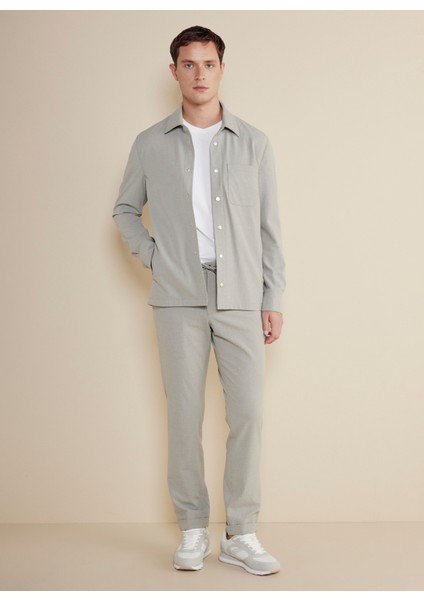 Normal Bel Düz Paça Standart Gri Erkek Pantolon BBSS25MPT003