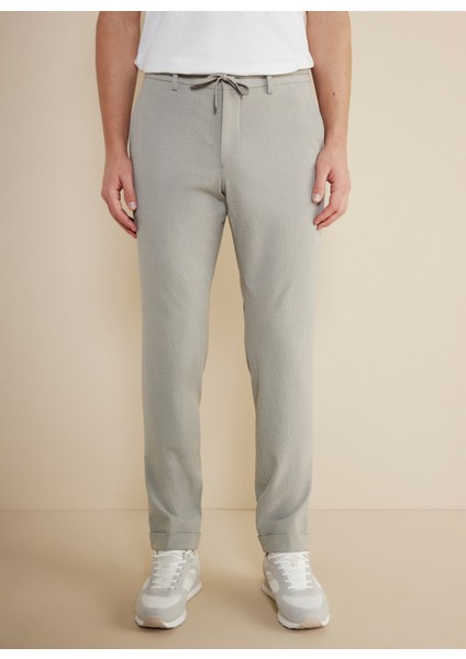 Normal Bel Düz Paça Standart Gri Erkek Pantolon BBSS25MPT003