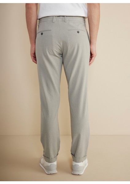 Normal Bel Düz Paça Standart Gri Erkek Pantolon BBSS25MPT003