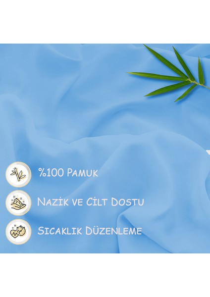 | Pamuk Penye Mavi Bebek Lastikli Çarşaf,anne Yanı Çarşafı,kreş Bebek Yatağı Çarşafı 70 x 120 cm indirimleri