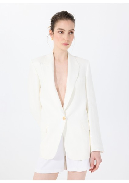Normal Ekru Kadın Ceket Daıly Jacket Blazer 1023