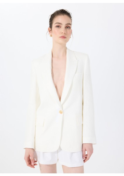 Normal Ekru Kadın Ceket Daıly Jacket Blazer 1023