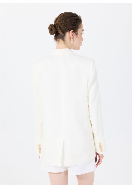 Normal Ekru Kadın Ceket Daıly Jacket Blazer 1023
