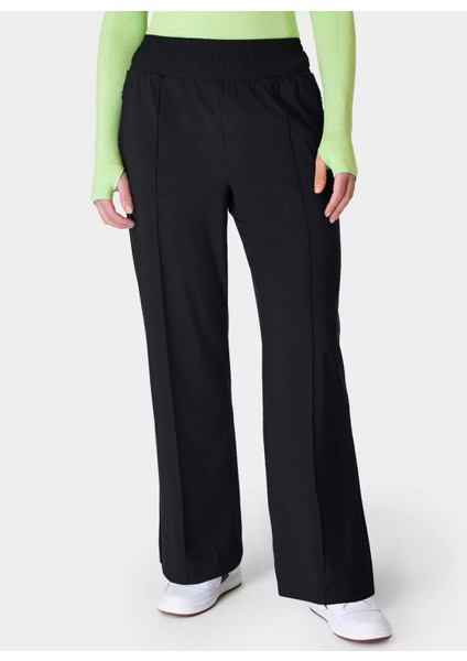 SB9697E-001 Explorer Wıde Leg Track Siyah Regular Fit Kadın Eşofman Altı