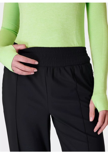 SB9697E-001 Explorer Wıde Leg Track Siyah Regular Fit Kadın Eşofman Altı