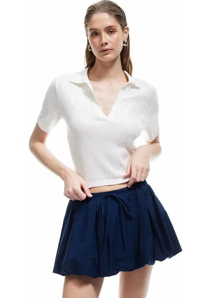 x Sima Tarkan Lacivert Kadın Regular Fit Etek 5SAK70151PW fiyatları