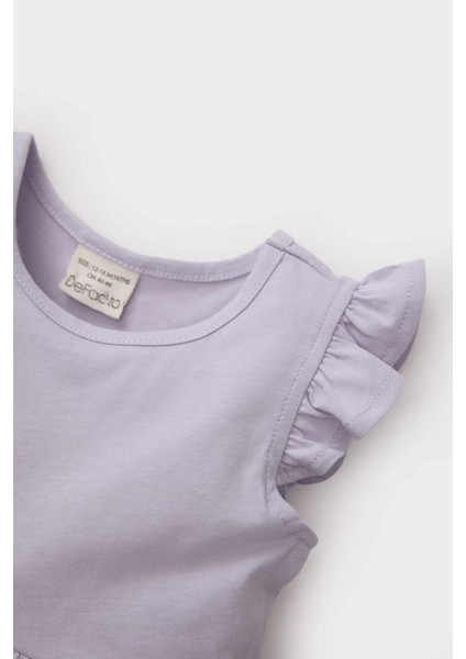 Kız Bebek Çiçekli Kısa Kollu Elbise C0075A525SM