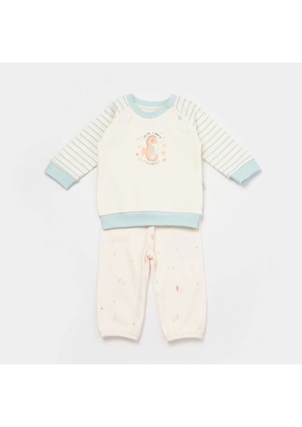 Bibaby Biorganic Save The Seahorse 2'li Bebek Takım 59797 Bej-Mint