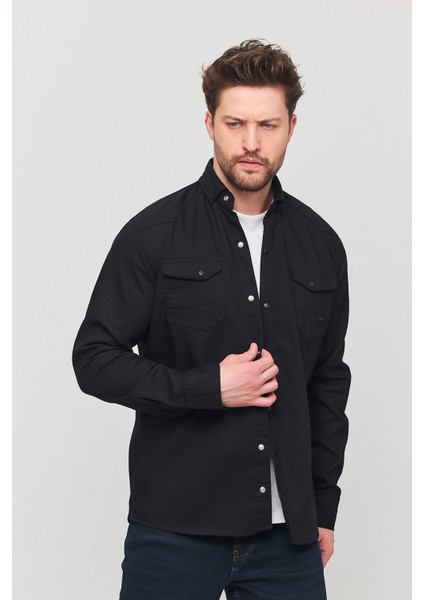 3A Moda Yxcslim Fit Erkek Kot Gömlek