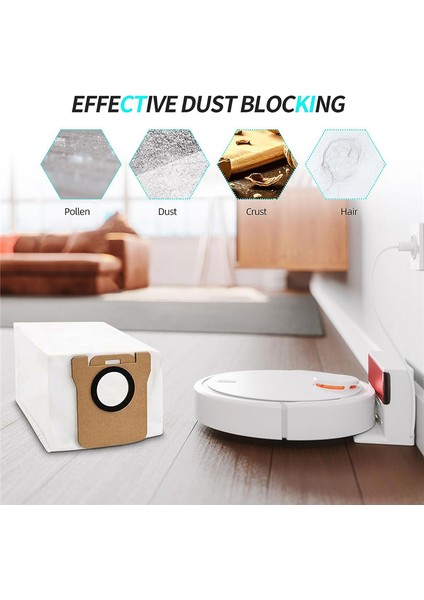 L10S Ultra Için 8'li Mop Pedleri, Yıkanabilir L10 Ultra / Pro Robot Süpürge (Yurt Dışından)