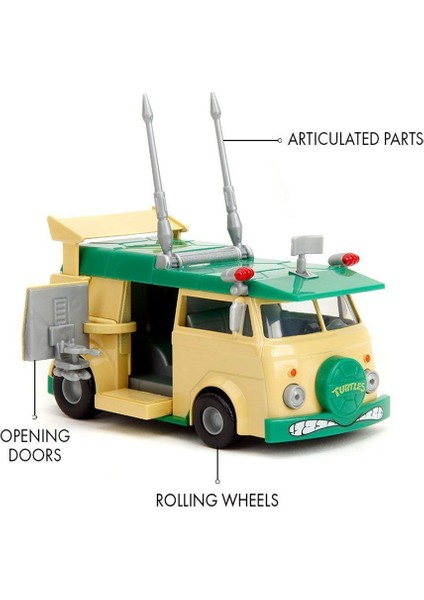 253282000 Jada Turtles Party Wagon 1:32