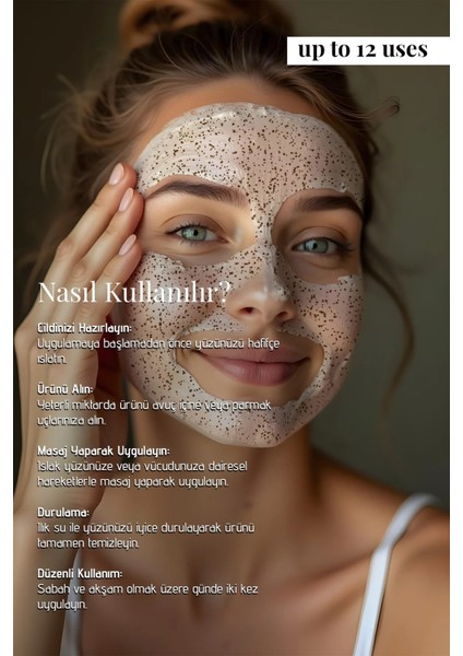 Coffee Scrub - Kaolin ve Kahveli Peeling Maske modelleri