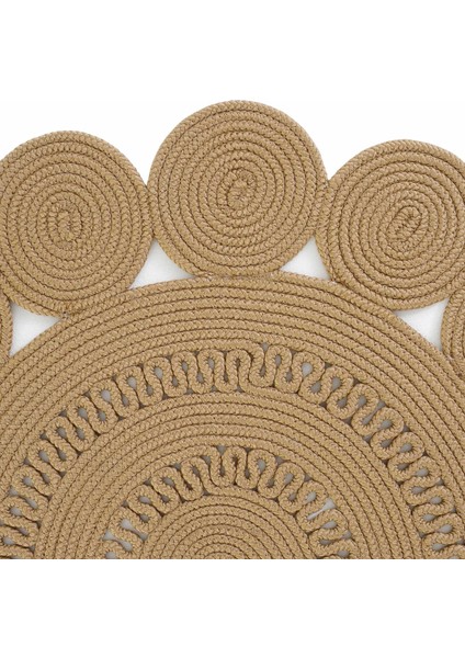 Luke 862 Naturel Oval Yolluk Uzun Antre Hol Koridor Halısı Hasır Dokulu Dekoratif Jüt Banyo Paspası