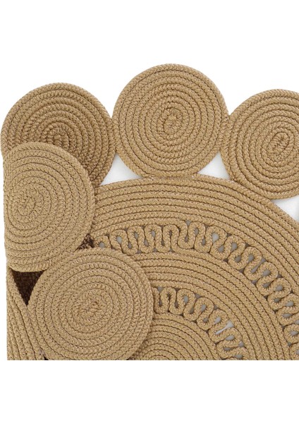 Luke 862 Naturel Oval Yolluk Uzun Antre Hol Koridor Halısı Hasır Dokulu Dekoratif Jüt Banyo Paspası