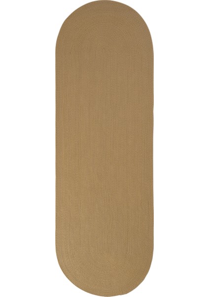 Luke 304 Naturel Oval Yolluk Uzun Antre Hol Koridor Halısı Hasır Dokulu Dekoratif Jüt Banyo Paspası