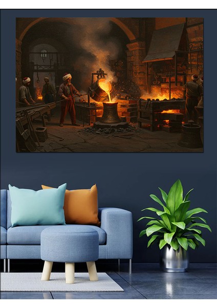 Osmanlıda Demir Dökümü Dekoratif Kanvas - Mdf Ahşap Tablo fiyatları