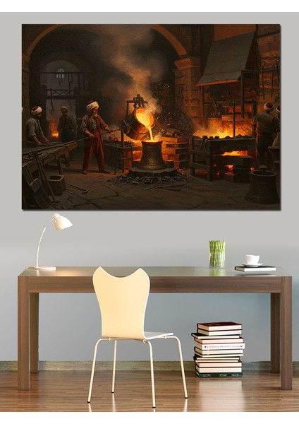 Osmanlıda Demir Dökümü Dekoratif Kanvas - Mdf Ahşap Tablo fırsatları