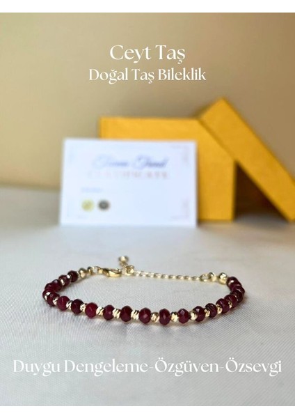Ceyt (Ceyd) Doğal Taş Bileklik Özgüven, Özsaygı, Yüksek Enerji, Topraklanma