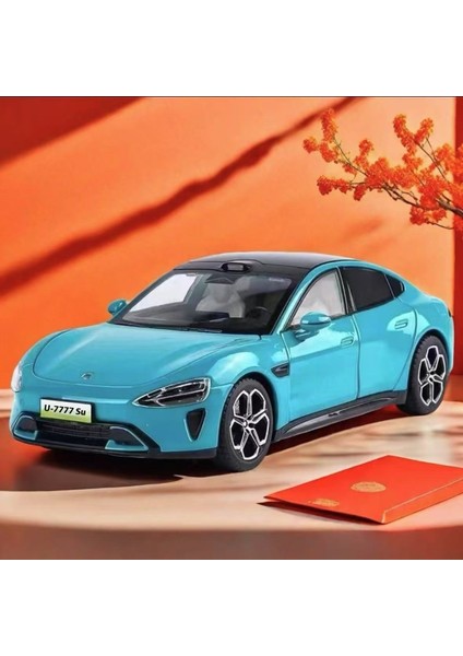 Xiaomi Su7 Araba Modeli Simülasyon Alaşım Araba Modeli 1:24 Koleksiyon Süsleri Geri Oyuncaklar (Yurt Dışından)