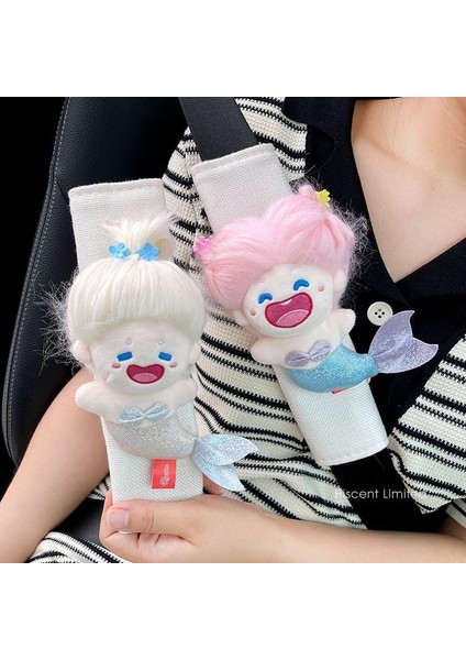 Denizkızı Araba Emniyet Kemeri Omuz Pedleri Sevimli Bebek Araba Bebek Koruyucu Kapak Araba Iç Dekorasyon (Yurt Dışından)