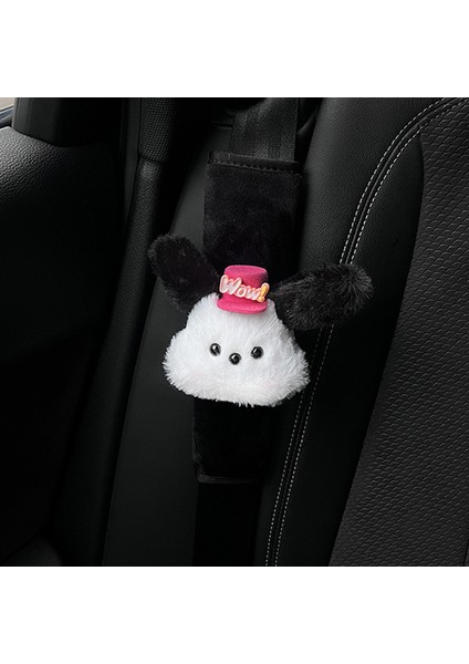 Araba Güvenliği Anti Boğulma Boyun Koruyucu Omuz Kol Sanrio Yu Gui Köpek Sevimli Yaratıcı Karikatür Sigorta Kemer Kapağı (Yurt Dışından)