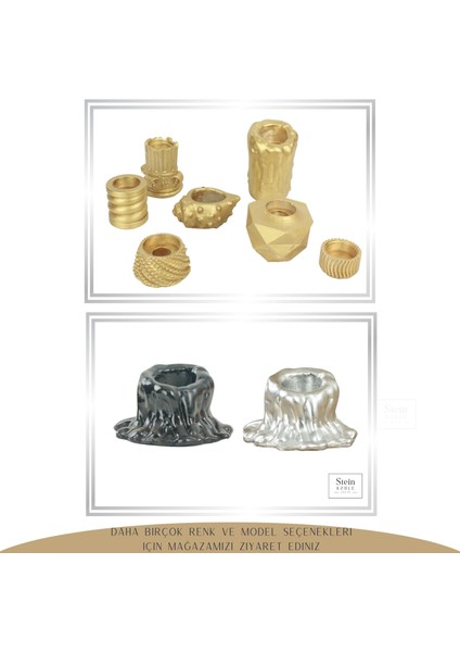 Şamdan Dekoratif Mumluk Şamdan Tealight Mum Uyumlu Erimiş Mum Küçük Model