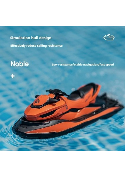 Sıcak Yüksek Hızlı Uzaktan Kumanda Tekne 2.4g Rc Jet Ski Mini Elektrikli Motorlu Tekne Çocuklar Için Çift Motorlu Yaz Su Oyun Çocuk Hediye Turuncu