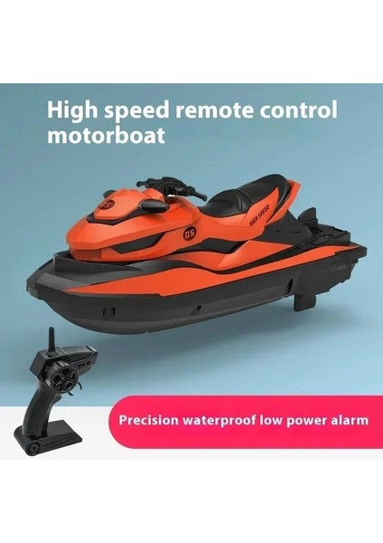 Sıcak Yüksek Hızlı Uzaktan Kumanda Tekne 2.4g Rc Jet Ski Mini Elektrikli Motorlu Tekne Çocuklar Için Çift Motorlu Yaz Su Oyun Çocuk Hediye Turuncu fırsatları