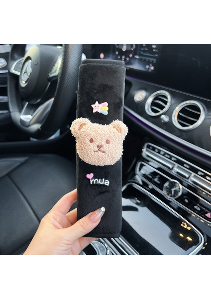 Araba Emniyet Kemeri Omuz Pedi Kapağı Sevimli Net Kırmızı Karikatür Sigorta Kapağı Peluş Anti Boğulma Boyun Araba Iç Dekorasyon (Yurt Dışından)