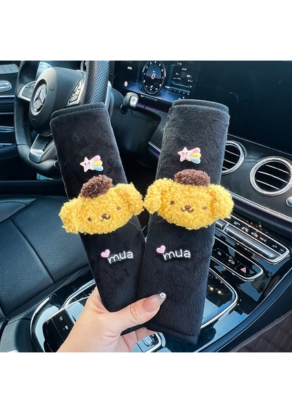 Araba Emniyet Kemeri Omuz Pedi Kapağı Sevimli Net Kırmızı Karikatür Sigorta Kapağı Peluş Anti Boğulma Boyun Araba Iç Dekorasyon (Yurt Dışından)