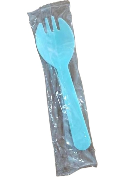 Plastik Tek Tek Sarılmış Kalınlaştırılmış Tek Kullanımlık Kaşık Çatal Çatal Kaşık (Yurt Dışından)