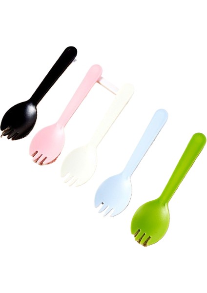 Plastik Tek Tek Sarılmış Kalınlaştırılmış Tek Kullanımlık Kaşık Çatal Çatal Kaşık (Yurt Dışından)