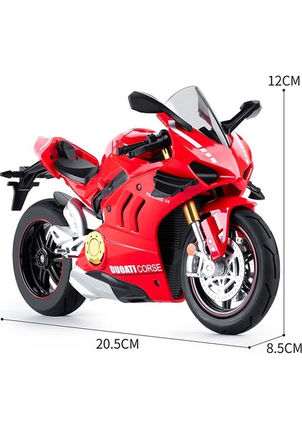 1:10 Alaşım Motosiklet Yarış Arabası Süsleri Ses ve Işık Direksiyon Şok Çocuk Simülasyon Motosiklet Modeli (Yurt Dışından)