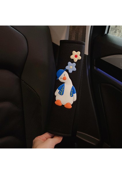 Sevimli Araba Emniyet Kemeri Omuz Kollu Karikatür Araba Iç Dekorasyon Emniyet Kemeri Kollu Ekstra Uzun Stil Çifti (Yurt Dışından)