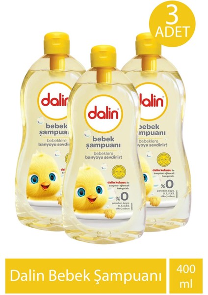 Bebek Şampuanı 400 ml 3 Adet