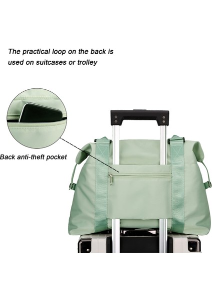 Forestfish Duffle Tote Bag Kadınlar Için Hafta Sonu Çantaları Seyahat Arabası Kılıfı, Gri (Yurt Dışından) modelleri