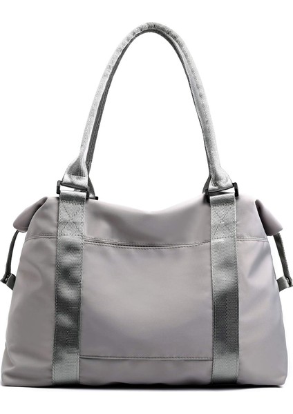 Forestfish Duffle Tote Bag Kadınlar Için Hafta Sonu Çantaları Seyahat Arabası Kılıfı, Gri (Yurt Dışından)