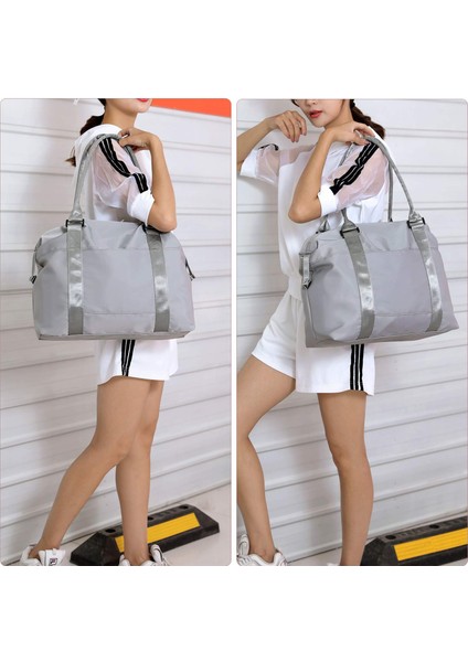 Forestfish Duffle Tote Bag Kadınlar Için Hafta Sonu Çantaları Seyahat Arabası Kılıfı, Gri (Yurt Dışından) fırsatları