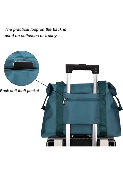 Forestfish Duffle Tote Bag Kadınlar Için Hafta Sonu Çantaları Seyahat Arabası Kılıfı, Gri (Yurt Dışından) modelleri